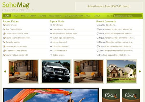 SohoMag screen shot.