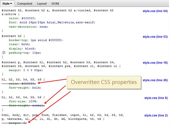 0228 14 firebug overwritten cssproperties