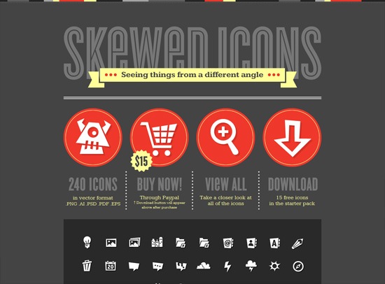 Skewed Icons