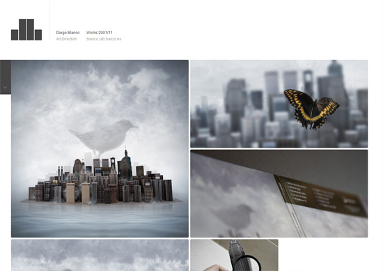 Minimalist portfolio website design example: DB Works