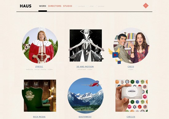 Minimalist portfolio website design example: HAUS