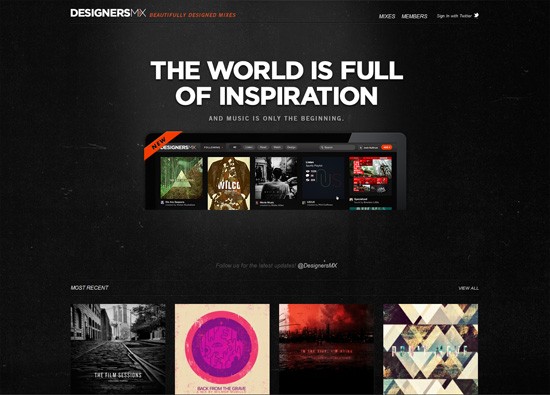 Dark website design example: Designers.MX