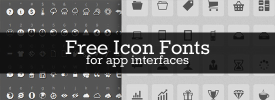 Free Icon Fonts for Web App User Interfaces