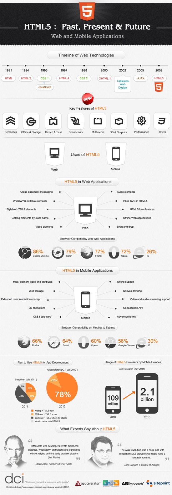 Infographic: HTML5: Past, Present and Future