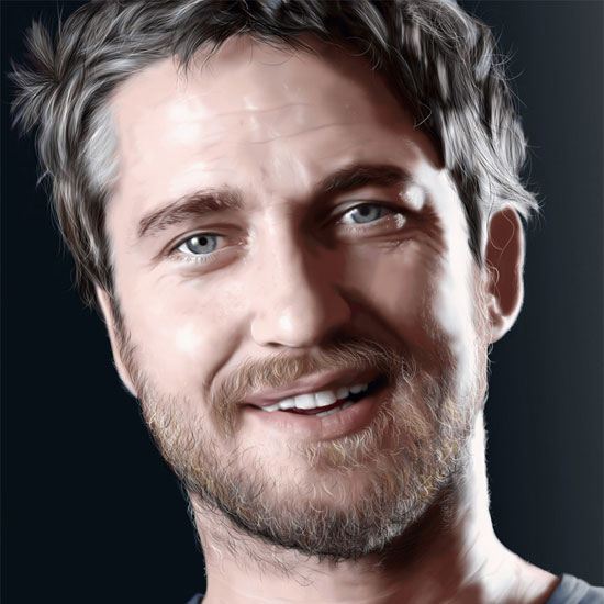 Gerard Butler Digital Painting by Sarah Rose Oliver