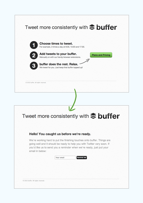 0320 02 buffer signup landingpage