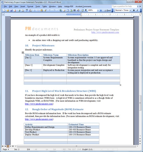 0355 04 project scope template