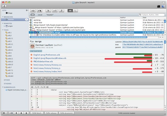GitX (L) screenshot
