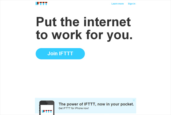 0382 04 minimalist landing page example ifttt