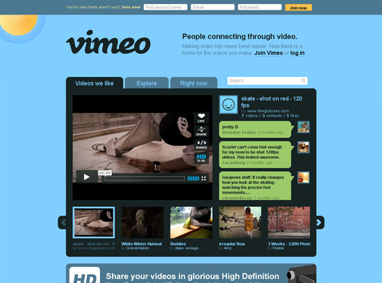 Vimeo - screen shot.