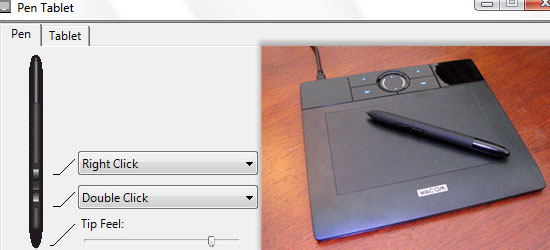 Using Pen Tablets in Photoshop - screen shot.