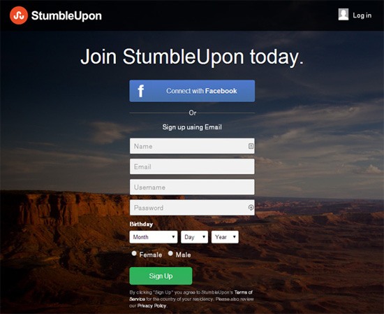 Example 2: StumbleUpon