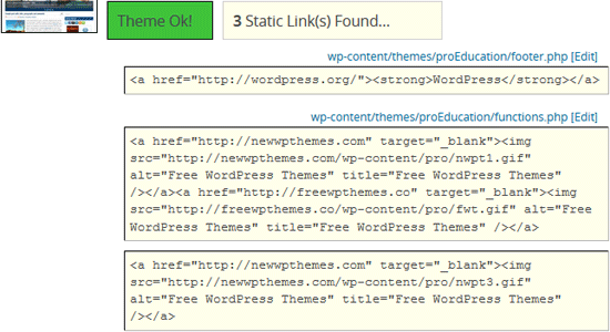 Find embedded static links with TAC.