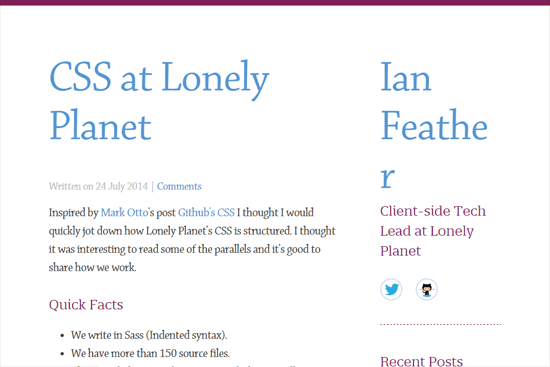 CSS at Lonely Planet