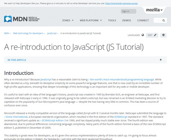A Re-introduction to JavaScript