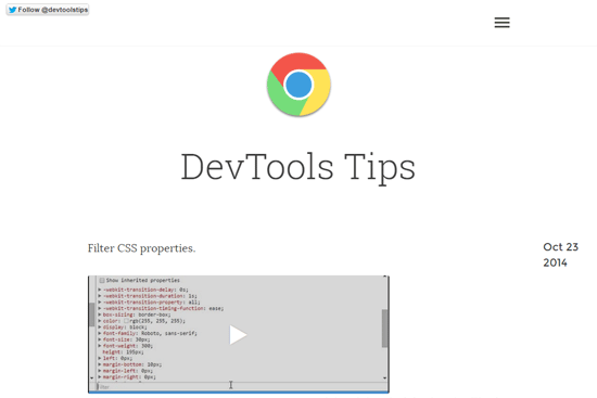 DevTools Tips website