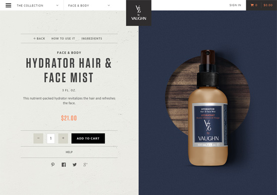 Product page design: V76