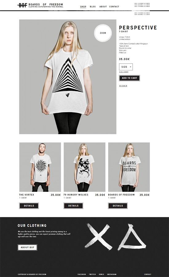 Product page design: Boards of Freedom