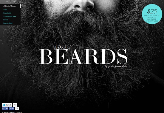 Dark web design: A Book of Beards