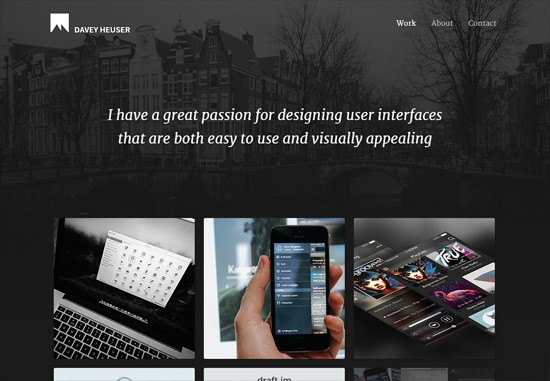 Dark web design: Davey Heuser