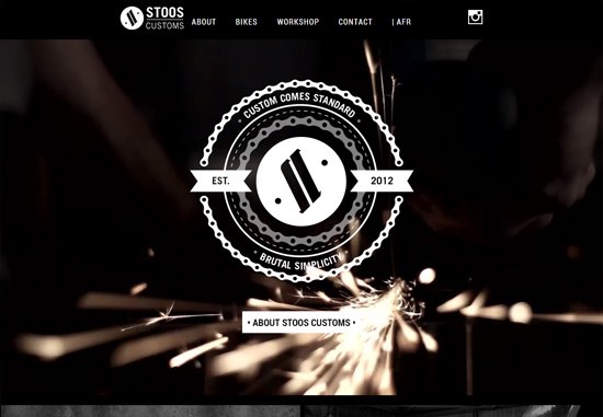 Dark web design: Stoos Customs