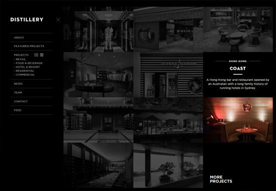 Dark web design: Distillery