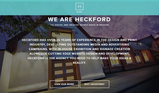 Ghost button example: We Are Heckford