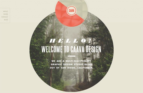 Web typography example: Caava Design