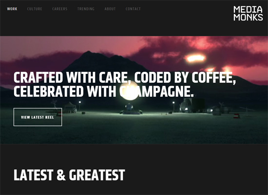 Web typography example: MediaMonks