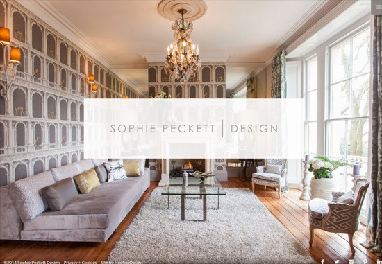 Example of a full-screen background image: Sophie Peckett Design