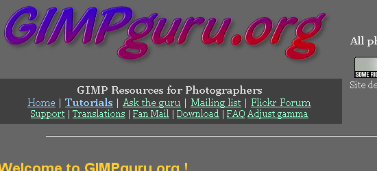 GIMPguru.org - screen shot.