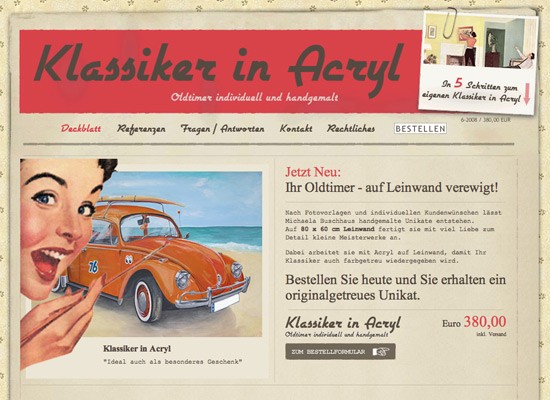 Klassiker in Acryl - screen shot.