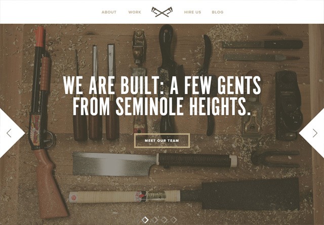 Earth-toned web design: Built