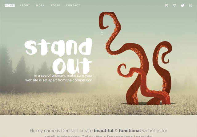 Earth-toned web design: Denise Chandler