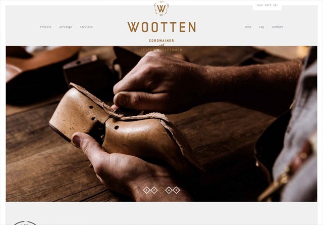 Earth-toned web design: Wootten