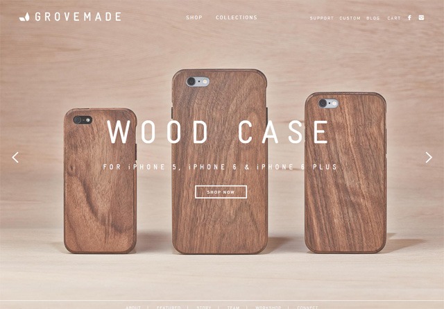 Earth-toned web design: Grovemade