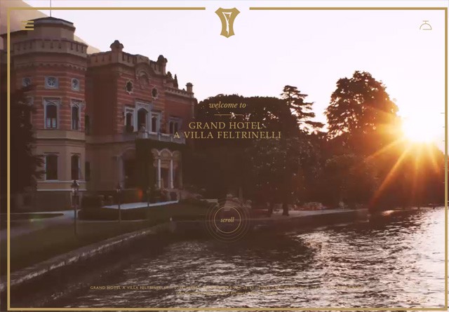 Earth-toned web design: Grand Hotel a Villa Feltrinelli