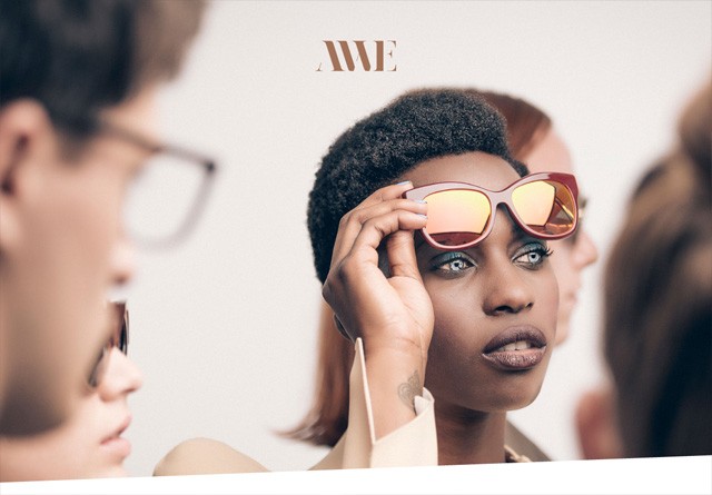 Earth-toned web design: Andy Wolf Eyewear