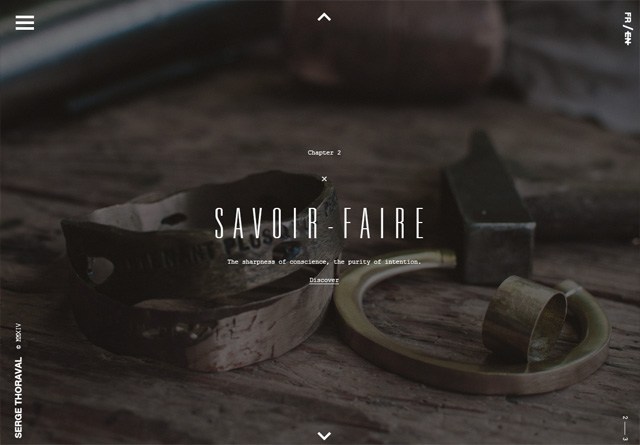 Earth-toned web design: Serge Thoraval