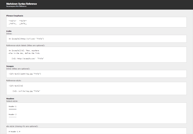 Markdown Syntax Reference