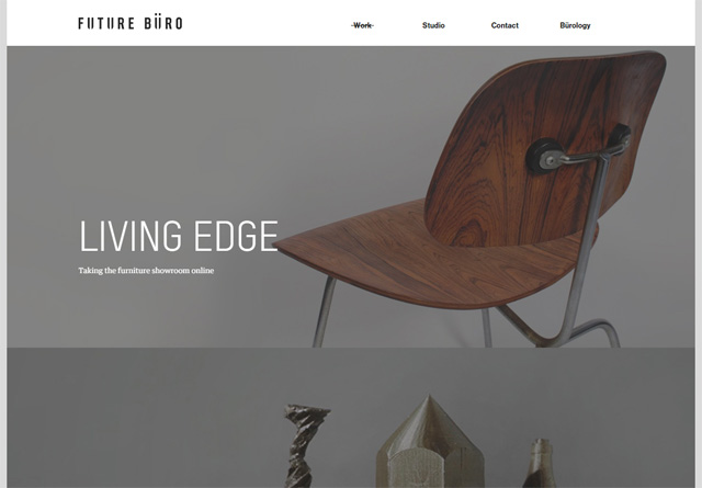 Screenshot of a clean website: Future Büro