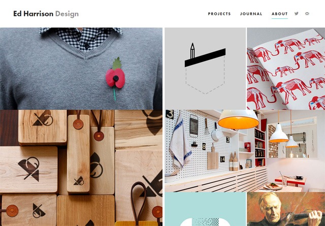 Screenshot of a clean website: Ed Harrison Design
