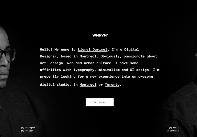 Portfolio website: Lionel Durimel