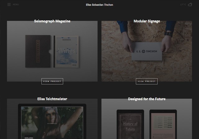 Portfolio website: Elias Sebastian Tinchon