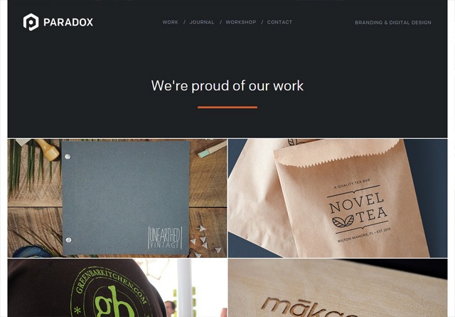 Portfolio website: Paradox Design Studio