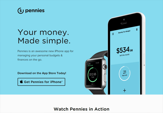 App Website: Pennies