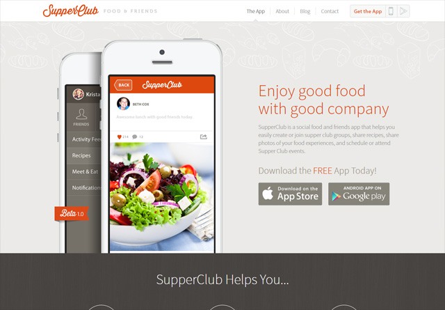 App Website: Supper Club App