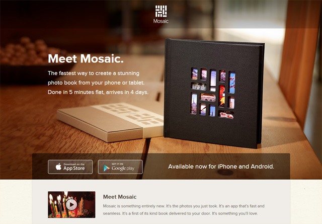 App Website: Mosaic Photo Books