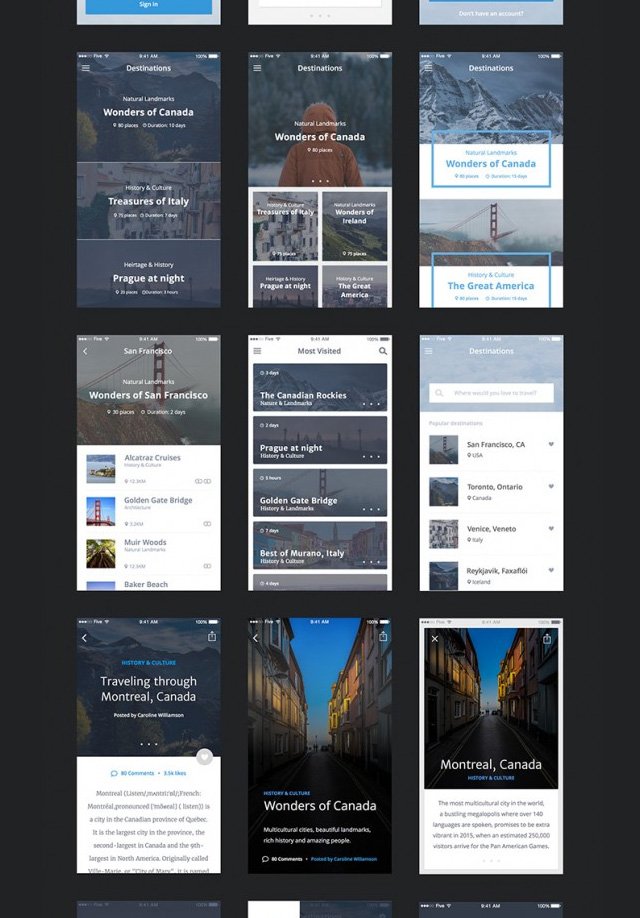 UI Kit for Travel Apps