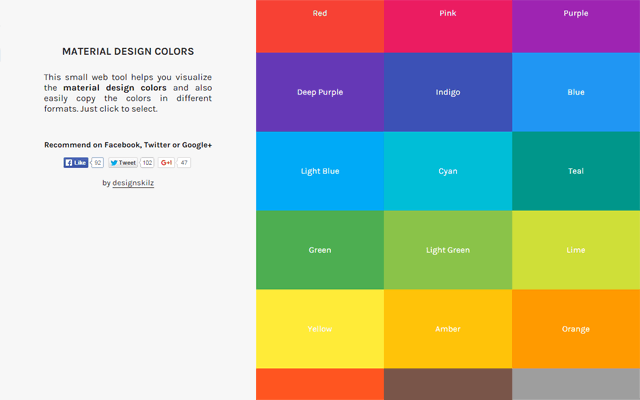 designskilz's material Ddsign colors example